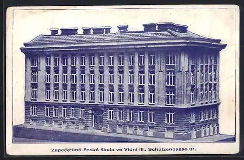 AK Wien, Zapecetena ceská skola, Schützengasse 31