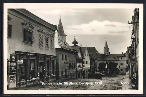 AK Sarleinsbach im Mühlkreis, Blick über den Hauptplatz