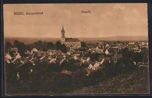 AK Marz /Burgenland, Teilansicht aus der Vogelschau