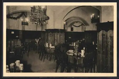 AK Wien, Gasthaus Zur Linde und Lindenkeller, Innenansicht, Rotenturmstr. 12