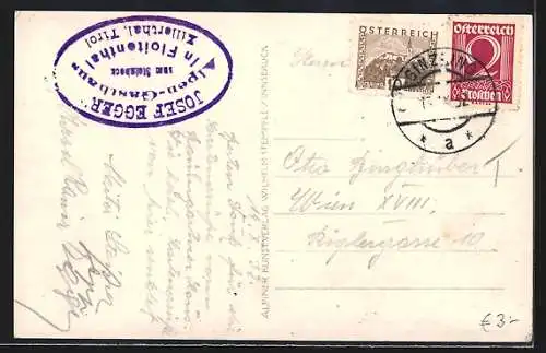 AK Ginzling /Zillwetal, Floitenthal, Gasthof Steinbock gegen Grünberg