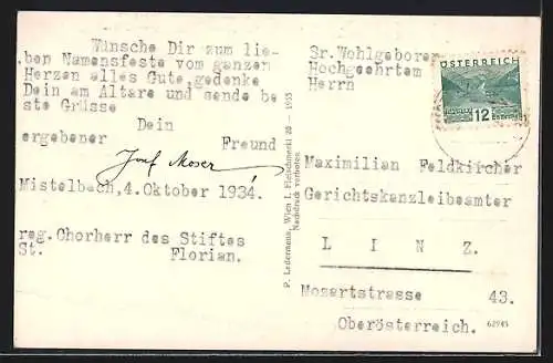 AK Waldhausen /Ob.-Oe., Blick auf den Schlossberg