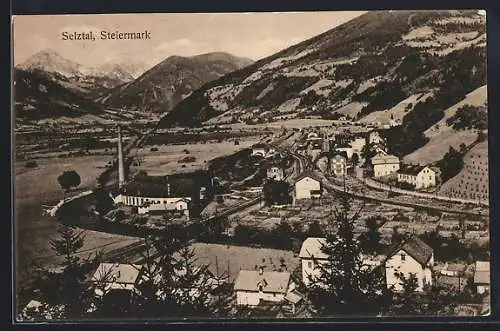 AK Selztal, Panoramablick vom Berg aus gesehen