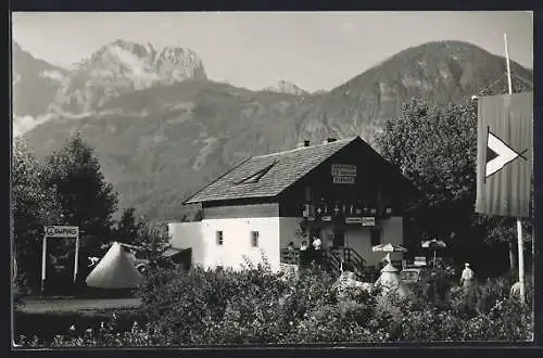 AK Lienz /Osttirol, Gasthaus Rösslwirt, Bes. J. M. Angermann, Campingplatz