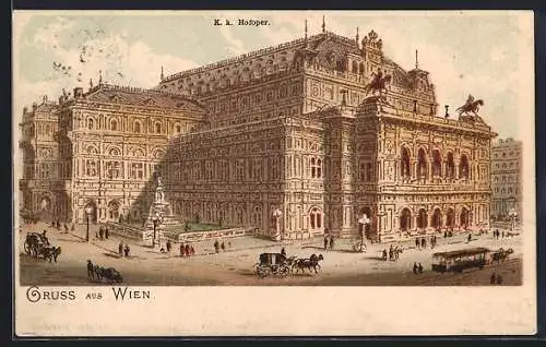 Lithographie Wien, Partie an der K. k. Hofoper