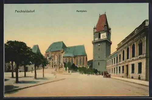 AK Perchtoldsdorf, Strassenpartie am Marktplatz