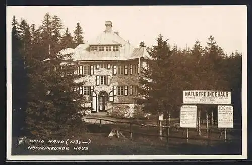 AK Hohe Wand, Das Naturfreundehaus der Ortsgruppe Wiener Neustadt