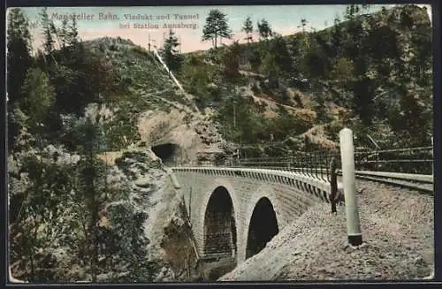 AK Annaberg /Mariazeller Bahn, Viadukt und Tunnel bei Station Annaberg