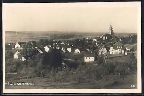 AK Hartberg /Stmk., Ortsansicht mit der Kirche