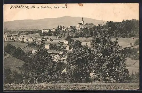 AK Friedberg /Steiermark, Ortsansicht vom Berg aus