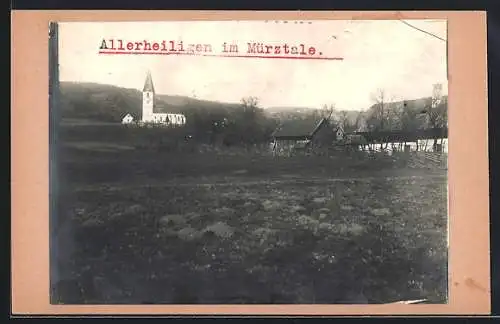 AK Allerheiligen im Mürztale, Ortsansicht mit der Kirche