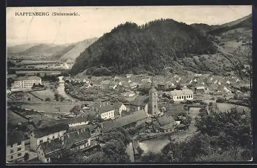 AK Kapfenberg, Teilansicht mit Kirche