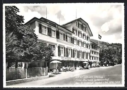 AK Alt St. Johann, Hotel-Kurhaus Schweizerhof v. W. Schlumpf