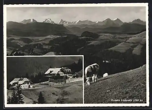 AK Sumiswald, Panoramaansicht, Blick auf das Kurhaus Lüdernalp