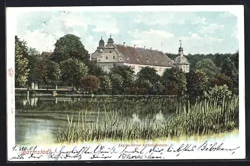 AK Darmstadt, Blick auf das Jagdschloss Kranichstein