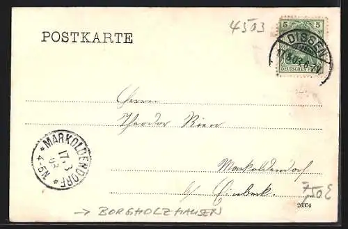 AK Borgholzhausen /Teutoburger Wald, Rethwelle mit Mann