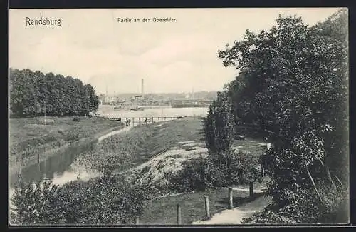 AK Rendsburg, Partie an der Obereider