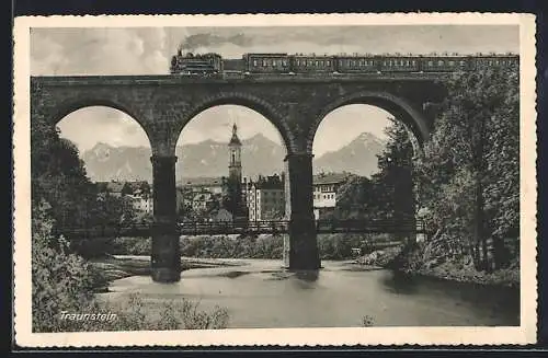 AK Traunstein, Eisenbahnbrücke