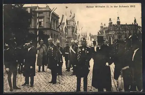 AK Schweiz, Kaiser Wilhelm II. 1912 in Uniform