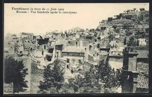 AK Rognes, Vue Generale apres le cataclysme, Erdbeben 1909