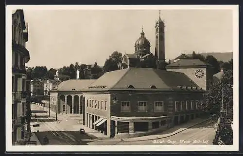 AK Zürich-Enge, Blick auf den Bahnhof