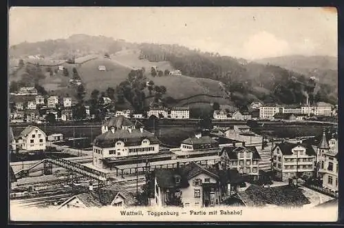 AK Wattwil-Toggenburg, Partie mit Bahnhof