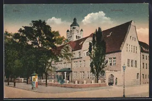 AK Jena, Litfasssäule vor der Universität