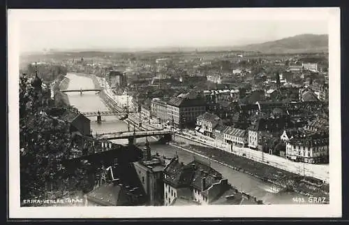 AK Graz, Teilansicht aus der Vogelschau