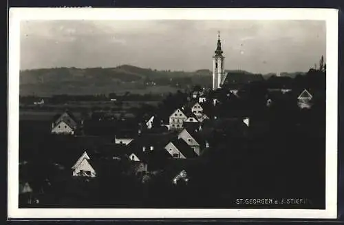 AK St. Georgen a. d. Stiefing, Teilansicht mit Kirchturm