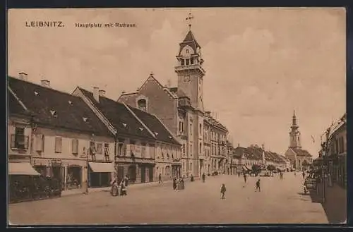 AK Leibnitz, Hauptplatz mit Rathaus