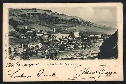 AK St. Lambrecht /Obersteier, Teilansicht der Ortschaft