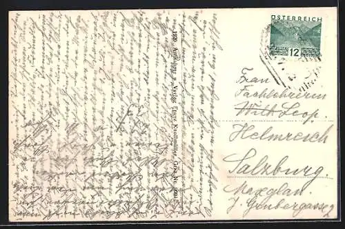 AK Radegund, Ortsansicht mit Schöckel