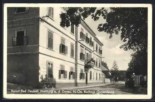 AK Bad Deutsch Altenburg a. d. Donau, Kurhaus-Dependance von der Strasse aus