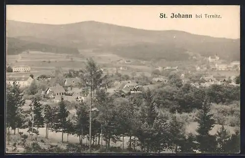 AK Ternitz /N.-Oe., St. Johann am Steinfelde, Ansicht aus der Vogelschau