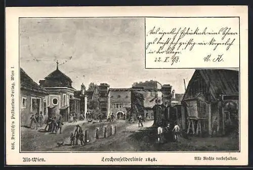 AK Wien, Lerchenfelderlinie in 1848