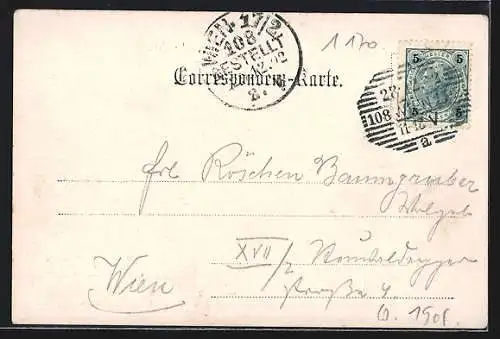 AK Wien, Sofien-Alpe mit Georg Groier`s Restauration, Salon