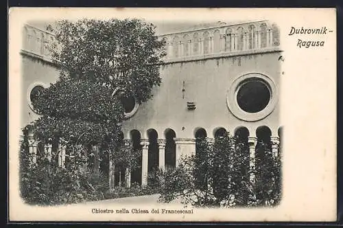 AK Ragusa /Dubrovnik, Chiostro nella Chiesa dei Francescani