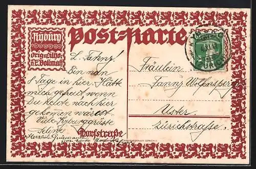 Künstler-AK sign. E. Bollmann: Kyburg, kleine Strassenpartie