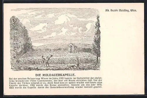 Künstler-AK Wien, Meidling, Moldauerkapelle