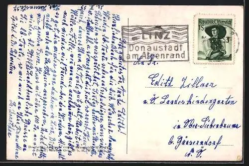 Künstler-AK Wien, K.k. Zivil-Mädchen-Pensionat Josefstädterstrasse 39