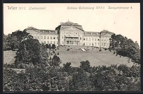 AK Wien, Liebhartstal, Schloss Galizinberg, Savoyenstrasse 4