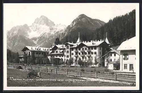 AK Carbonin-Dobbiaco, Hotel / Albergo Ploner verso Croda Rossa