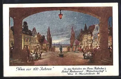 AK Wien, Hotel-Restaurant Münchnerhof Mariahilferstr. 81