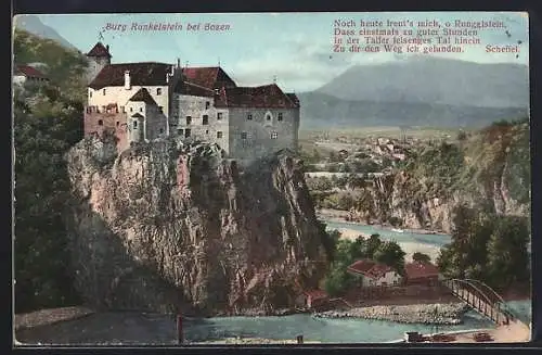 AK Bozen, Blick auf Burg Runkelstein