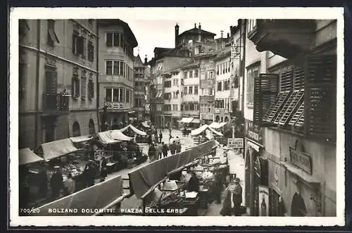 AK Bolzano /Dolomiti, Piazza delle Erbe