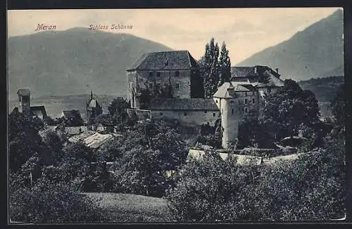 AK Meran, Teilansicht mit Schloss Schönna