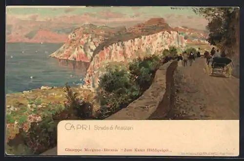 Lithographie Capri, Strada de Anacapri