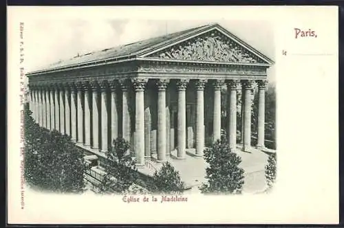 AK Paris, Église de la Madeleine