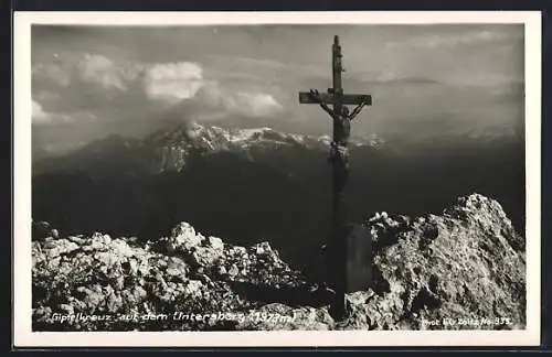 AK Untersberg, Bergpanorama vom Gipfelkreuz aus