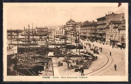 AK Fiume, Porto, Riva Emanuele Filiberto